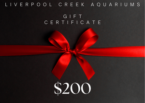 Liverpool Creek Aquariums Gift Card $200