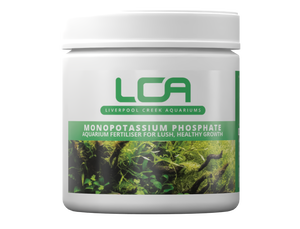 Jar of Liverpool Creek Aquariums Monopotassium Phosphate on a white background