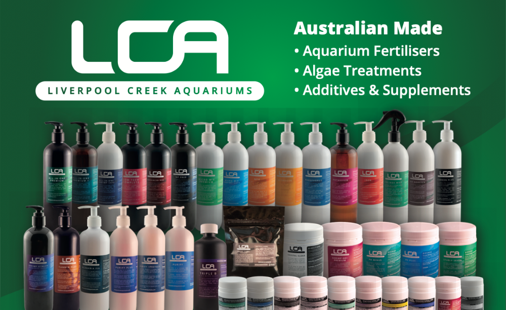 LCA Liverpool Creek Aquariums fertiliser range poster