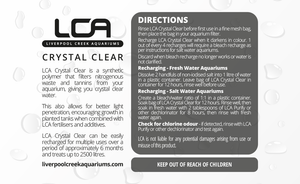 LCA Liverpool Creek Aquariums Crystal Clear Aquarium Water Treatment