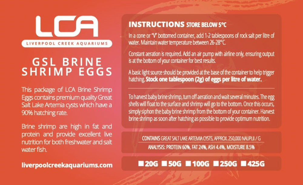Brine Shrimp Eggs GSL Variety