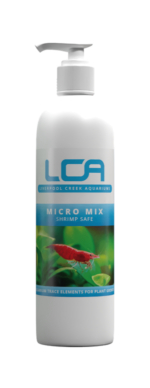 LCA Micro Mix bottle for aquariums with a pump on a white background