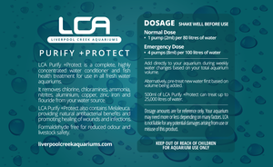 LCA Liverpool Creek Aquariums Purify + Protect Aquarium Water Treatment