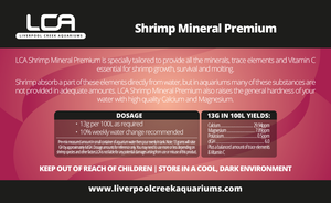 LCA Liverpool Creek Aquariums Shrimp Mineral Premium (GH+ Dry Mix) aquarium water treatment